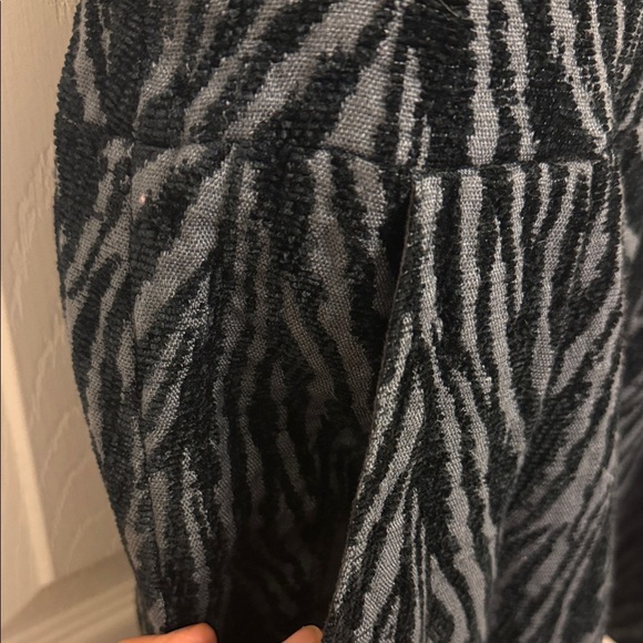 Free People Black & Gray Chenille Zebra Print Mini Dress - Picture 4 of 11